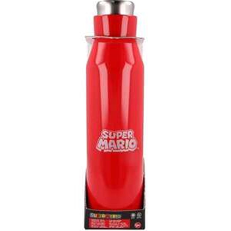 BOTELLA TERMO DE ACERO INOXIDABLE SUPER MARIO 580 ML.