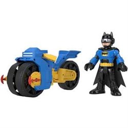 FIGURA BATMAN IMAGINEXT DC SUPER FRIENDS Y MOTO CON LANZADOR DE PROYECTILES 25,4 CM