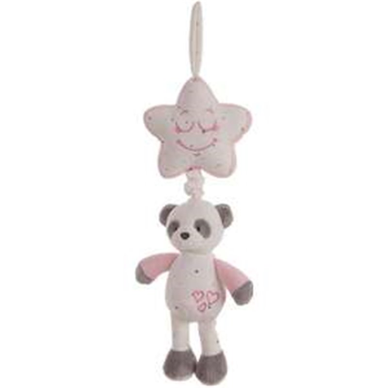 CAJA MUSICAL ESTRELLA BABY PANDA ROSA 35 CM