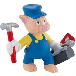 FIGURA CERDITO CON MARTILLO 7 CM