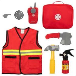 MOCHILA BOMBERO CON INSTRUMETOS ACTION POWER. 8 PIEZAS.