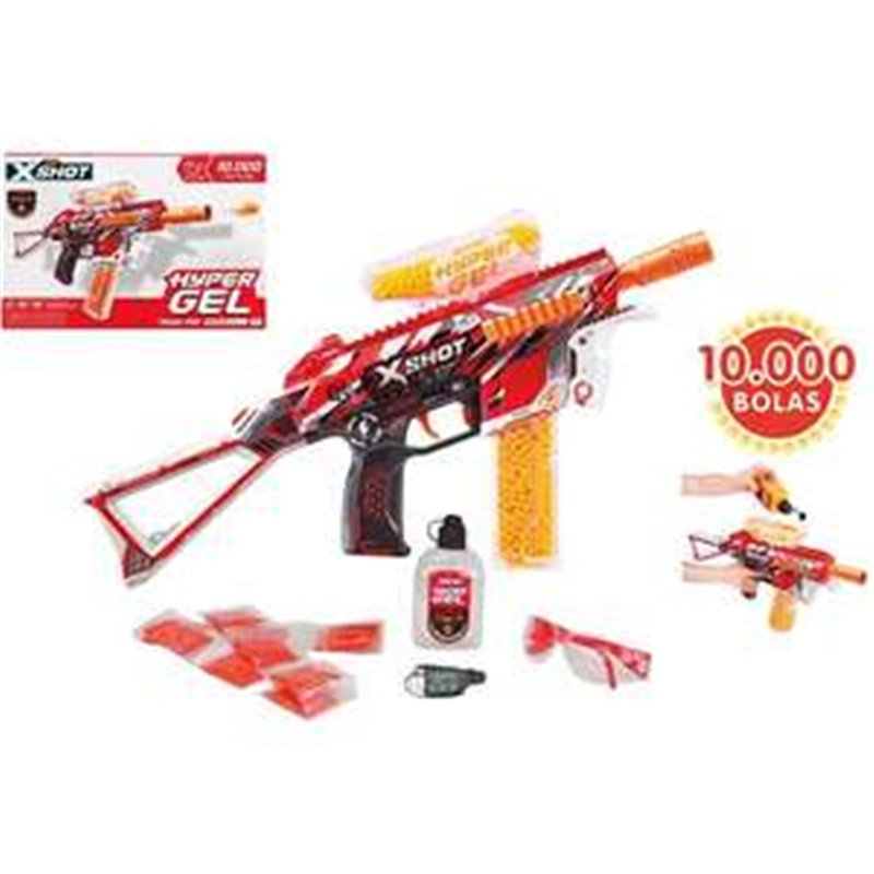 PISTOLA X-SHOT HYPERGEL MEDIUM BLASTER, ELECTRICA (10.000 BOLAS DE GEL) 42X19X5CM