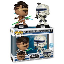 Blister 2 figuras POP Star Wars The Clone Wars Duels Pong Krell & Captain Rex Exclusive