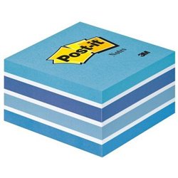 CUBO 450 HOJAS NOTAS ADHESIVAS 76X76MM COLORES SURTIDOS AZULES 2028-B POST-IT 7100172385