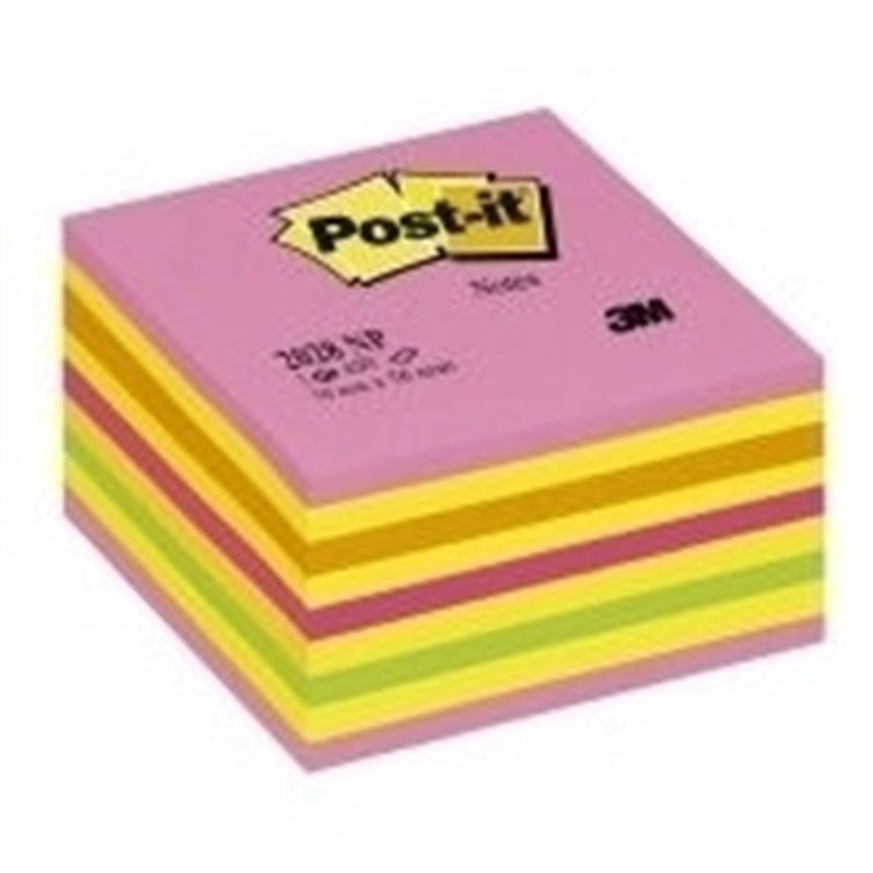 CUBO 450 HOJAS NOTAS ADHESIVAS 76X76MM COLORES SURTIDOS AZULES-VERDES 2028-NB POST-IT 7100172387