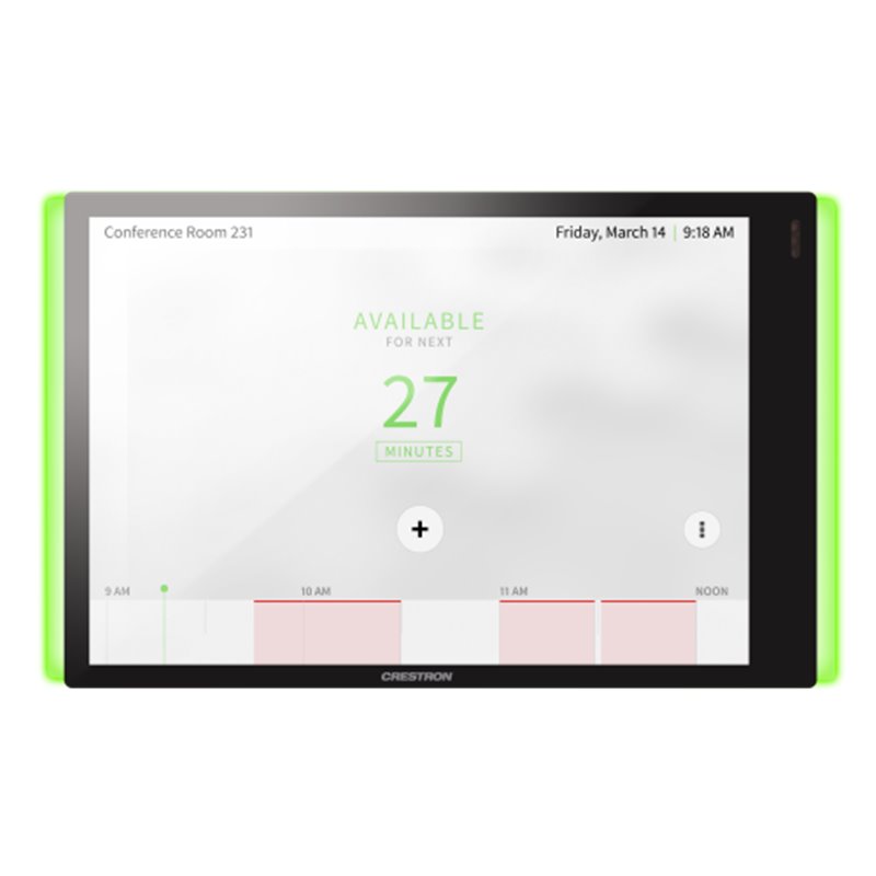 CRESTRON 7 IN. ROOM SCHEDULING TOUCH SCREEN, BLACK SMOOTH, INCLUDES ONE TSW-770-LB-B-S LIGHT BAR (TSS-770-B-S-LB KIT) 6511517