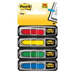 PACK 4 DISPENSADORES X 24 MARCADORES INDEX FLECHA 11,9X43,2MM COLORES SURTIDOS 684-ARR3 POST-IT 7000144924