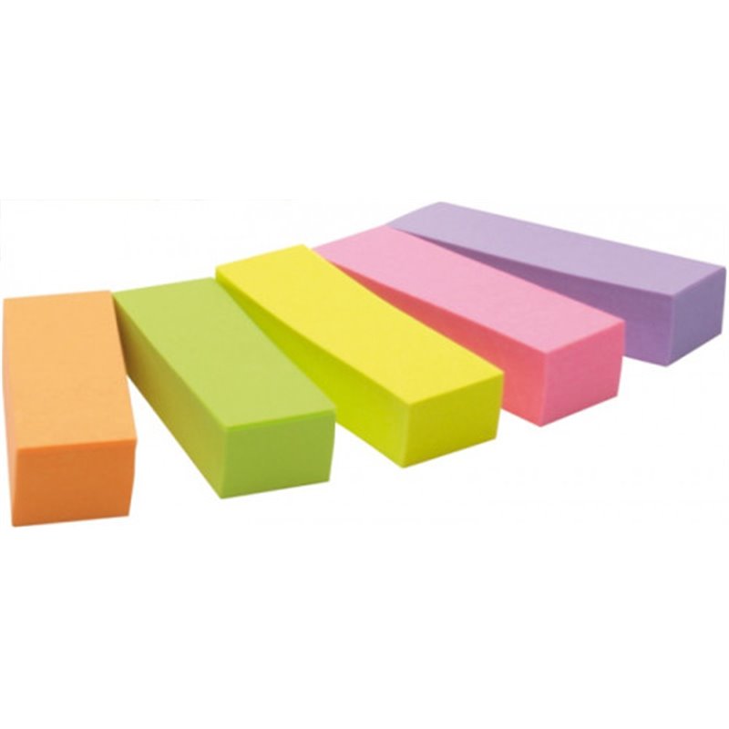 PACK 5 BLOCS 100 HOJAS MININOTAS 15X50MM COLORES SURTIDOS 670-5 POST-IT 7100172770