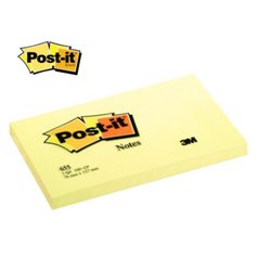 BLOC 100 HOJAS NOTAS ADHESIVAS 76X127MM CANARY YELLOW 6830-CY-W10 POST-IT 7100317839