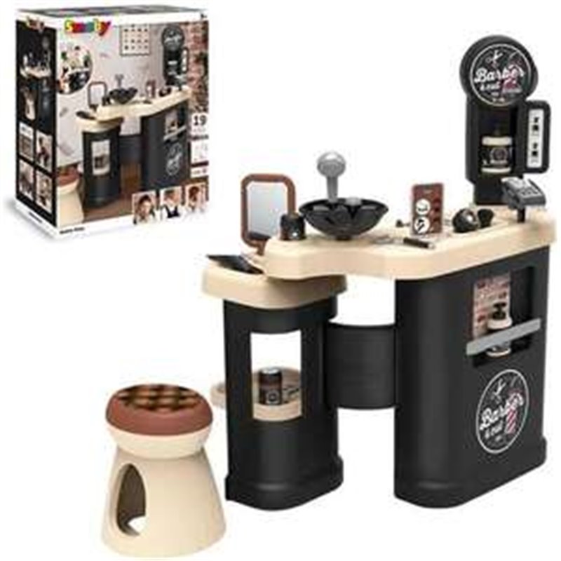 BARBERIA BARBER SHOP CON TABURETE Y 19 ACCESORIOS 69X48X91,5 CM