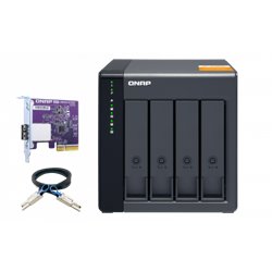 QNAP TL-D400S caja para disco duro externo Carcasa de disco duro/SSD Negro, Gris 2.5/3.5"