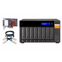 QNAP TL-D800S caja para disco duro externo Carcasa de disco duro/SSD Negro, Gris 2.5/3.5"