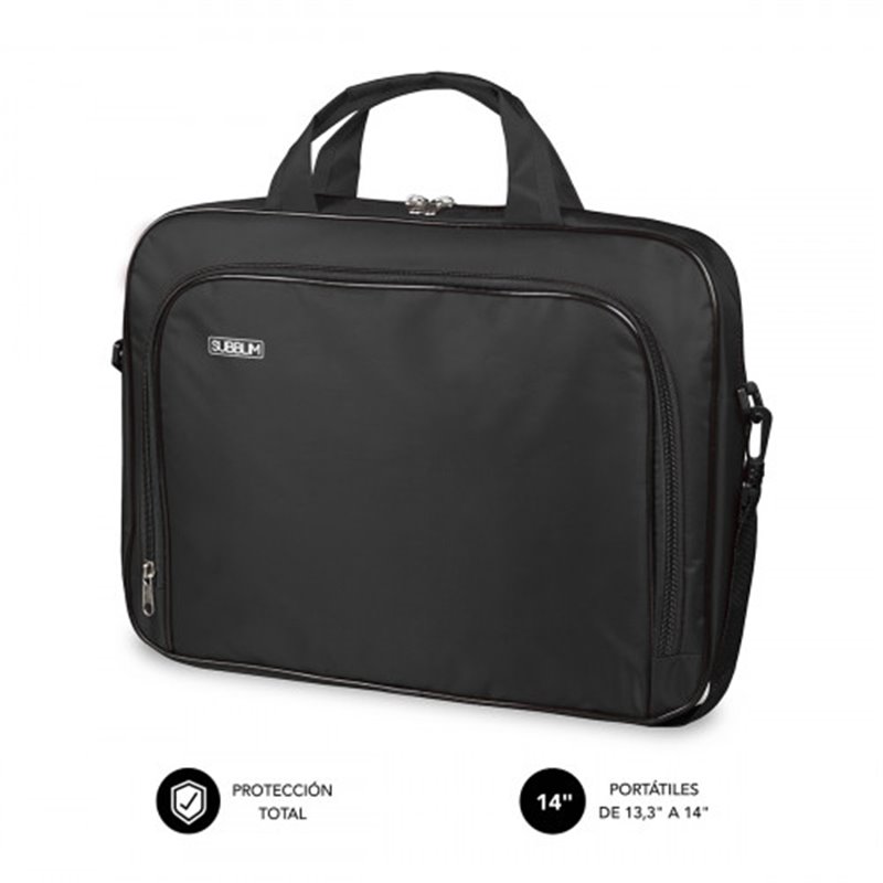 SUBBLIM Maletín Ordenador Oxford Laptop Bag 13,3"-14" Black