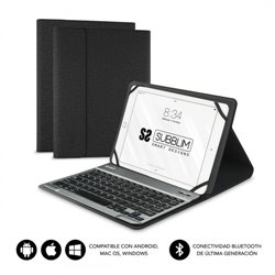 SUBBLIM Funda con Teclado KEYTAB PRO BLUETOOTH 10,1" Black