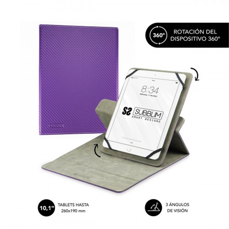 SUBBLIM Funda Tablet Rotate 360 Executive Case 10,1" Purple