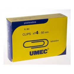 CAJA 80 CLIP PLATEADO 50MM U201400 UMEC