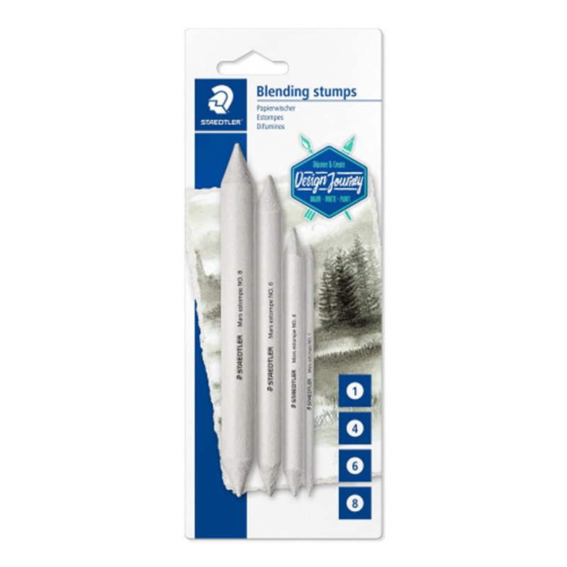 BLÍSTER CON 4 DIFUMINADORES EN TAMAÑOS 1, 4, 6 Y 8 STAEDTLER 5426-S BK4