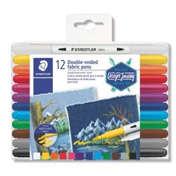 ESTUCHE DE PLÁSTICO CON 12 MARCADORES, COLORES SURTIDOS STAEDTLER 3190 TB12