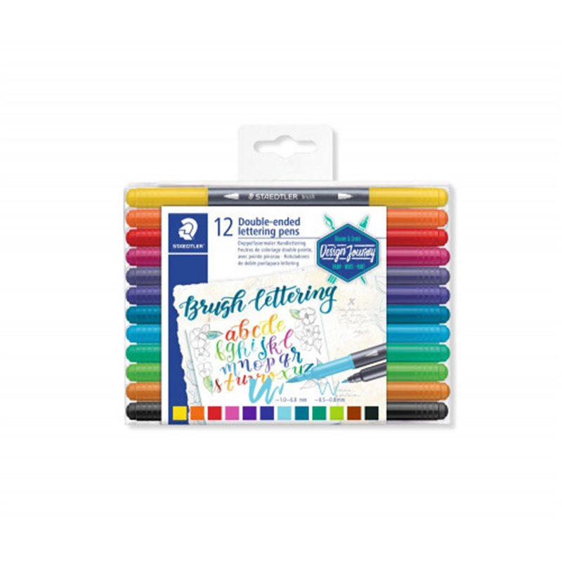 ESTUCHE DE PLÁSTICO CON 12 ROTULADORES, COLORES SURTIDOS STAEDTLER 3004 TB12