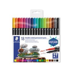 ESTUCHE DE PLÁSTICO CON 18 ROTULADORES, COLORES SURTIDOS STAEDTLER 3187 TB18