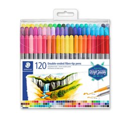 ESTUCHE DE PLÁSTICO CON 120 ROTULADORES, COLORES SURTIDOS STAEDTLER 3200 TB120