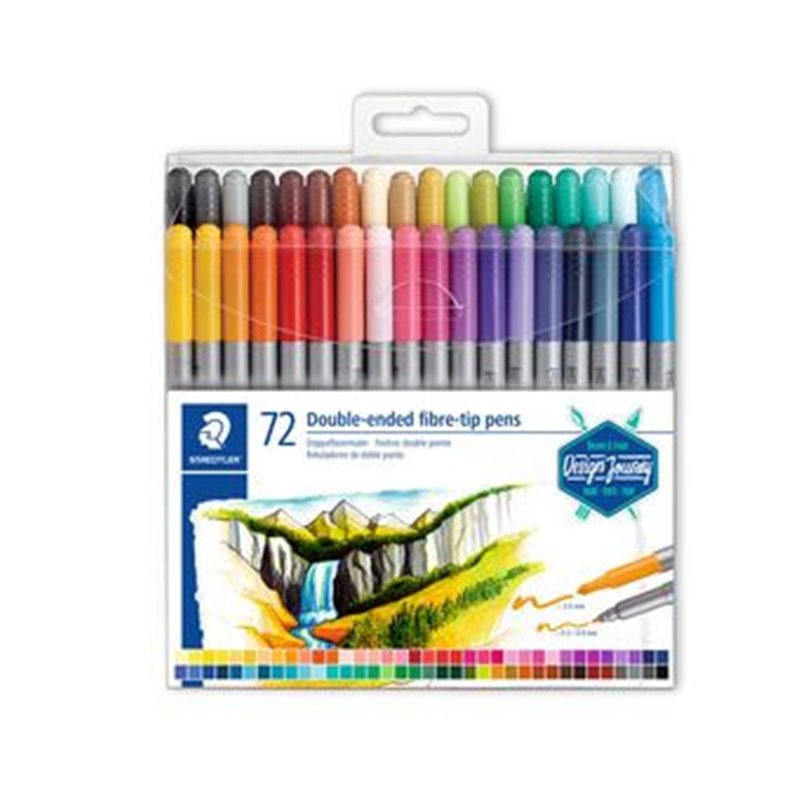 ESTUCHE DE PLÁSTICO CON 72 ROTULADORES, COLORES SURTIDOS STAEDTLER 3200 TB72