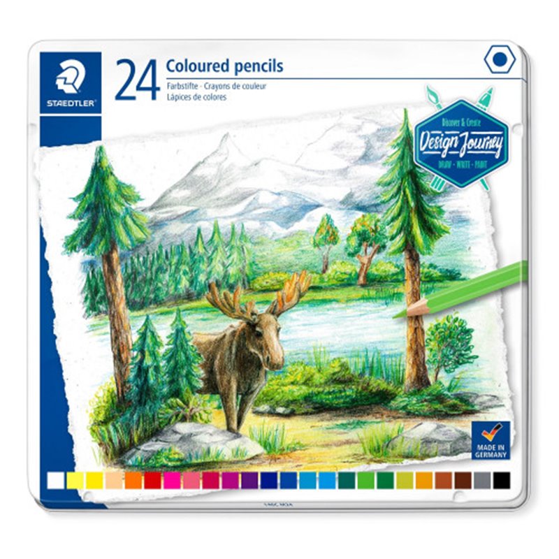 ESTUCHE METÁLICO CON 24 LÁPICES, COLORES SURTIDOS STAEDTLER 146C M24