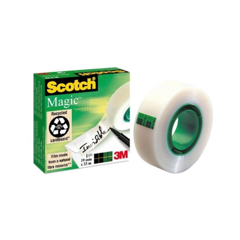 ROLLO CINTA INVISIBLE 19MM X 66M MAGICCAJA CARTÓN 810/1966 SCOTH 7100027117