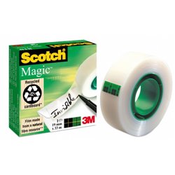 ROLLO CINTA INVISIBLE 19MM X 33M MAGICCAJA CARTÓN 810/1933 SCOTH 7100024666