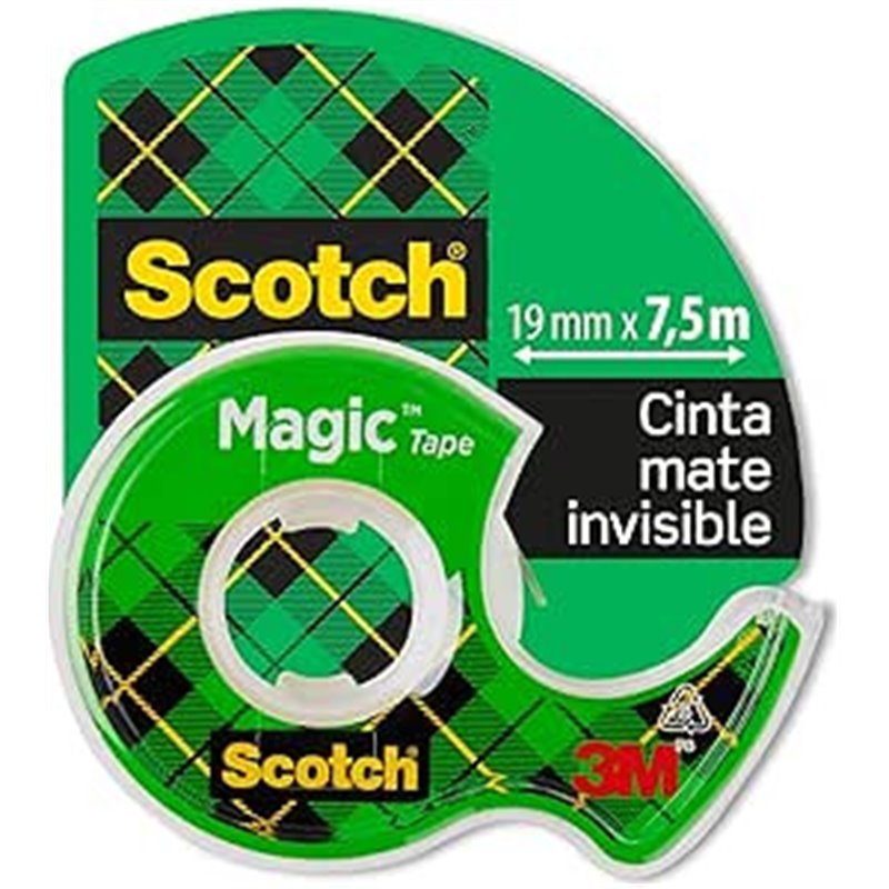 ROLLO CINTA INVISIBLE 19MM X 7,5M MAGICCON DISPENSADOR 8-1975D SCOTH 7100086322