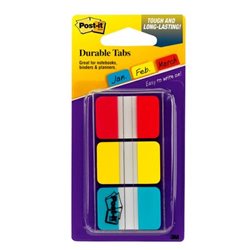 PACK 3 DISPENSADORES X 22 MARCADORES INDEX RÍGIDO 25,4X38MM COLORES SURTIDOS 686-RYB POST-IT 7000146810