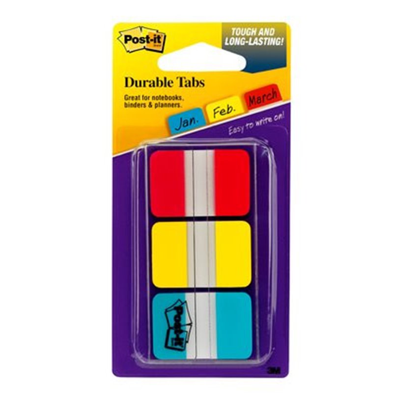 PACK 3 DISPENSADORES X 22 MARCADORES INDEX RÍGIDO 25,4X38MM COLORES SURTIDOS 686-RYB POST-IT 7000146810