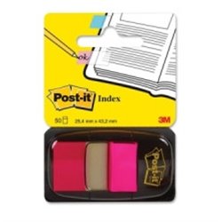 BLISTER DISPENSADOR 50 MARCADORES INDEX ROSA BRILLANTE 25,4X43,2MM 680-21 POST-IT 7100062569