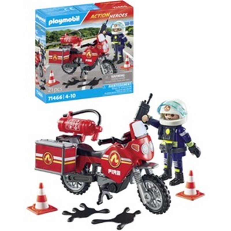 MOTO DE BOMBEROS PLAYMOBIL