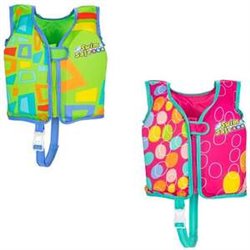 CHALECO NATACION AQUASTAR SWIM SAFE MOD SDOS TALLA S/M 11 A 19 KG - MODELOS SURTIDOS