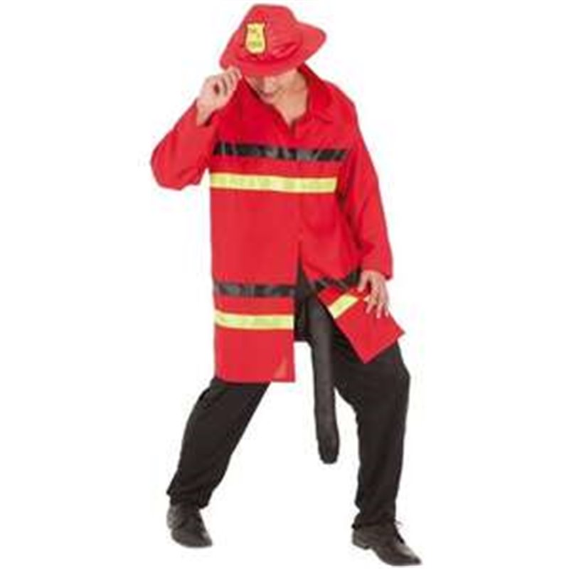 DISFRAZ ADULTO BOMBERO MANGUERA TALLA M/L