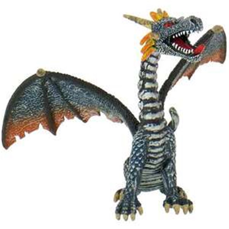 FIGURA DRAGON SENTADO GRIS 11 CM