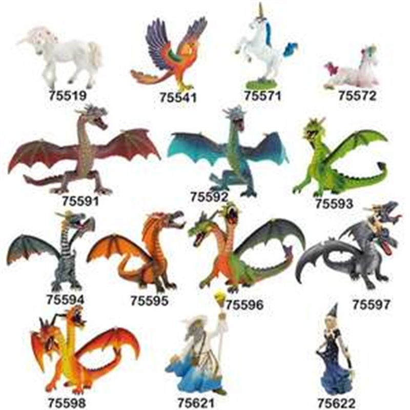 FIGURA DRAGON ALAS ABIERTAS ROJO 14 CM