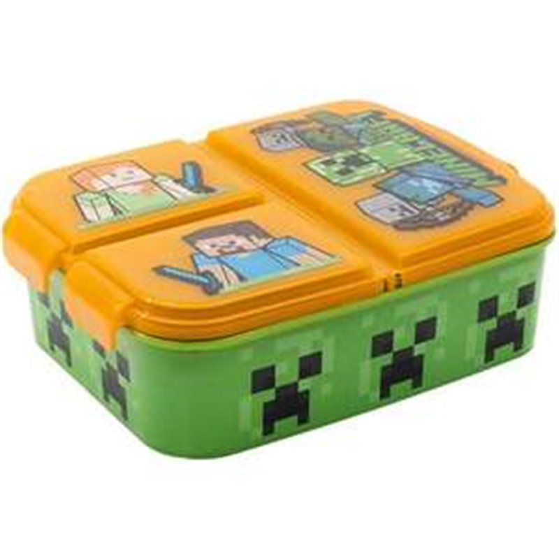 SANDWICHERA MINECRAFT CON MULTIPLES COMPARTIMENTOS 18X15.50X7.50 CM