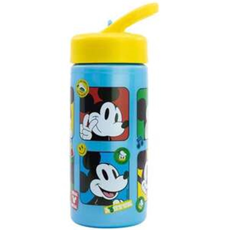 BOTELLA DE PLÁSTICO CON ASA PARA LLEVAR MICKEY MOUSE FUN-TASTIC 410 ML.