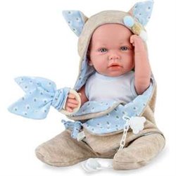 MUÑECO LUKA BABY SOFT EN ESTUCHE. CUERPO Y EXTREMIDADES DE VINILO.INCLUYE CHUPETE.45 CM