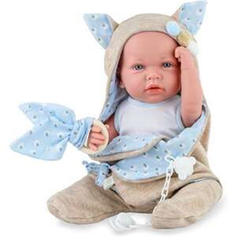 MUÑECO LUKA BABY SOFT EN ESTUCHE. CUERPO Y EXTREMIDADES DE VINILO.INCLUYE CHUPETE.45 CM