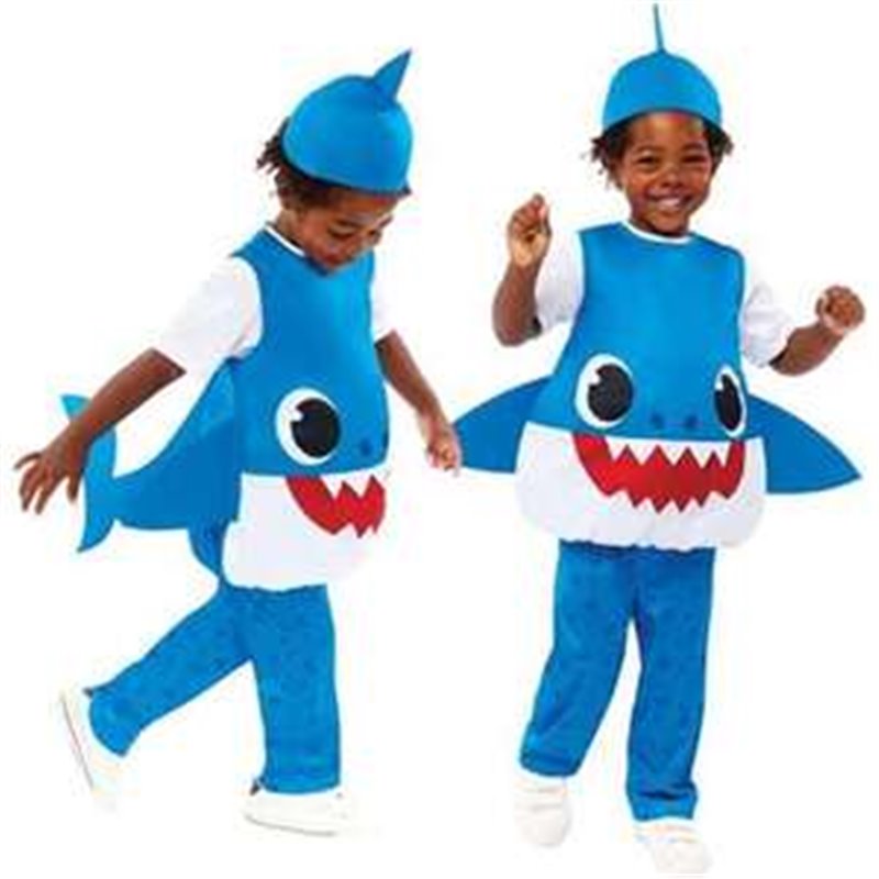 DISFRAZ BEBE BABY SHARK PAPA AZUL TALLA 2-3 AÑOS