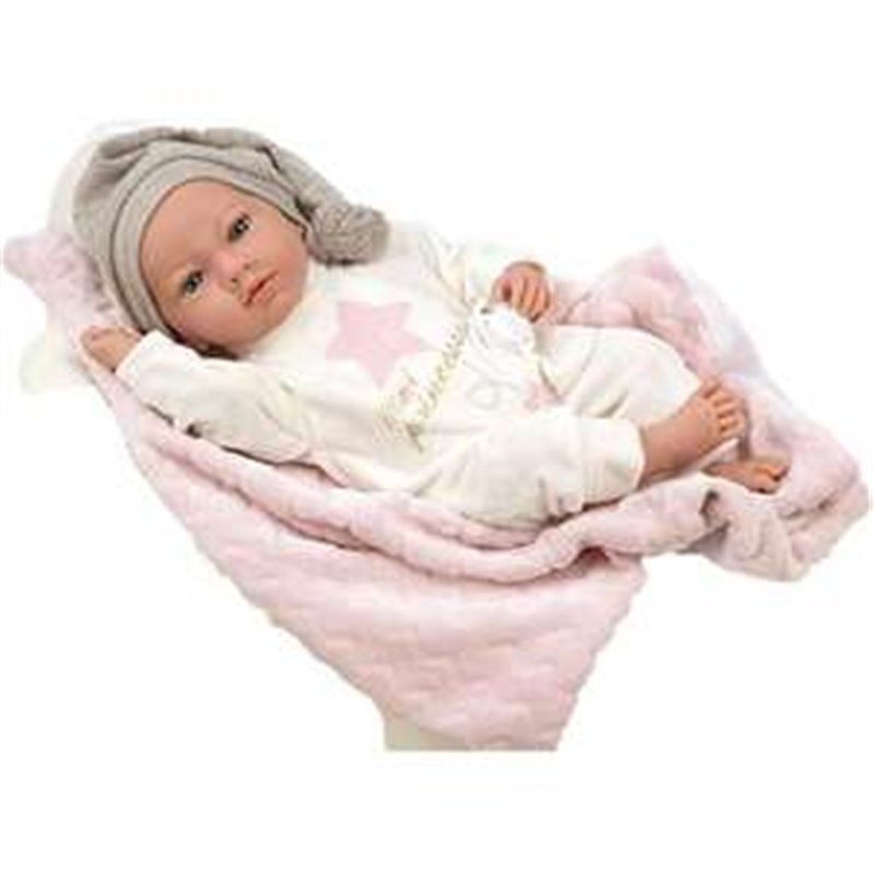 MUÑECA ELEGANCE ARIA ROSA CON PORTABEBE, INCLUYE CHUPETE (MUÑECO DE PESO)40 CM