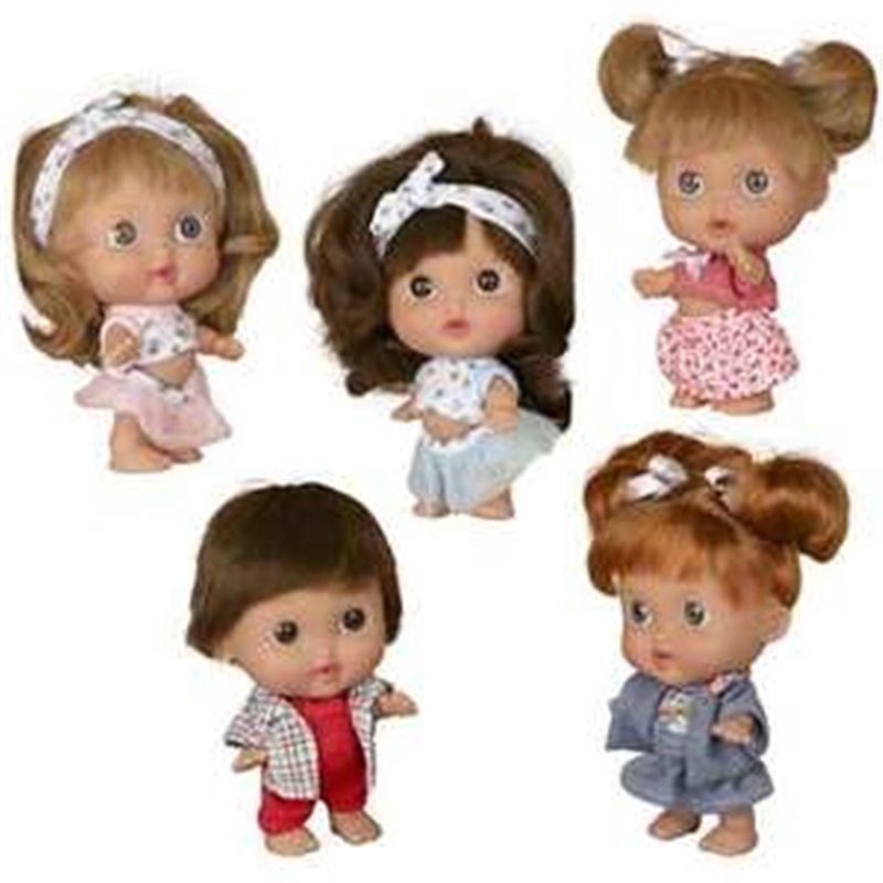 MUÑECA ELEGANCE PEQUITAS CON PELO Y CUERPO DE VINILO 17 CM - MODELOS SURTIDOS