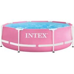 PISCINA METAL FRAME D244X74CM - ROSA