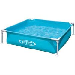 PISCINA CUADRADA DESMONTABLE MINI FRAME (CAPACIDAD 342 LITROS) (+ 2 AÑOS) 122X122X30 CM