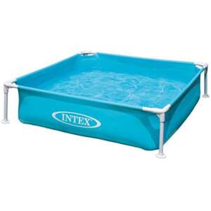 PISCINA CUADRADA DESMONTABLE MINI FRAME (CAPACIDAD 342 LITROS) (+ 2 AÑOS) 122X122X30 CM