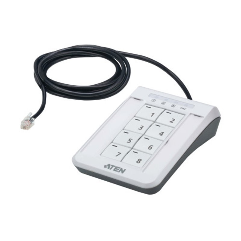 ATEN 2XRT-0021G otro dispositivo de entrada Teclado RJ-11 Negro, Gris, Blanco