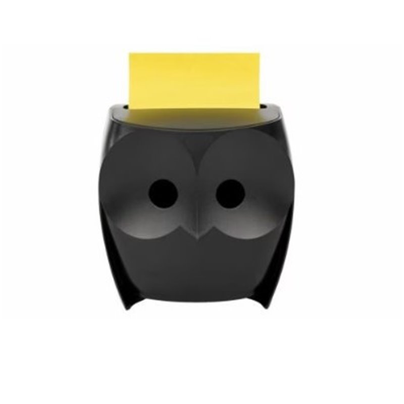 PACK DISPENSADOR Z-NOTES BÚHO NEGRO + 2 BLOCS 45 HOJAS 76X76MM POST-IT SUPER STICKY Z-NOTES OWL-330 SCOTH 7100322315